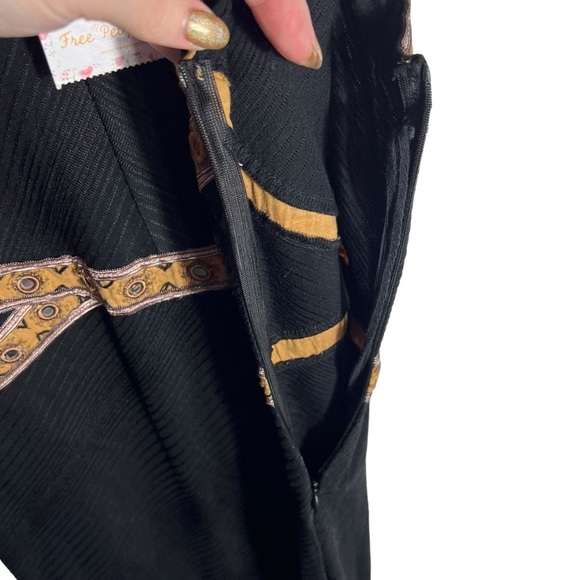 Free People “Nefertiti” Mirror Bodycon Dress • Black • NWT • Size M - Picture 12 of 12